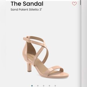 NIB Pashion Footwear The Sandal Sand Patent 6 1/5 Stiletto